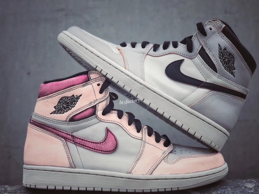 Air Jordan 1 Light Bone Crimson Tint Hyper Pink CD6578-006åå:registered:æ¥æ