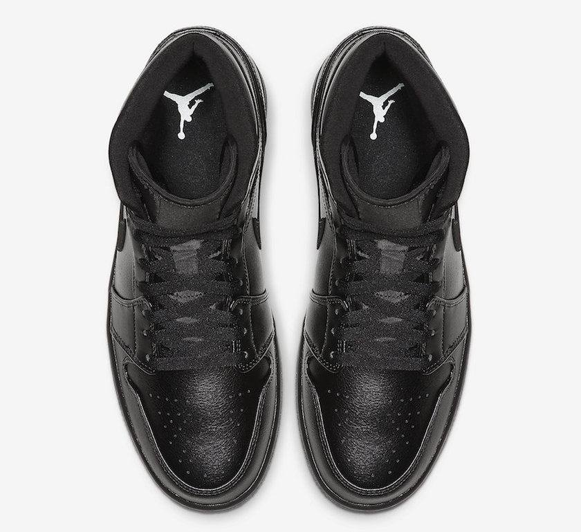 Air Jordan 1 Mid Triple Black 554724-090åå:registered:æ¥æ