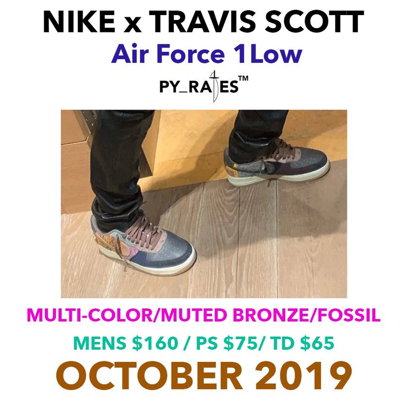 Travis Scott Nike Air Force 1ä½å叿¥æ