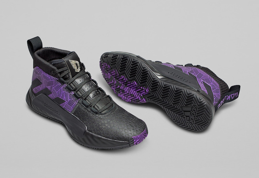 Marvel adidas Dame 5 Black Pantherå叿¥æ