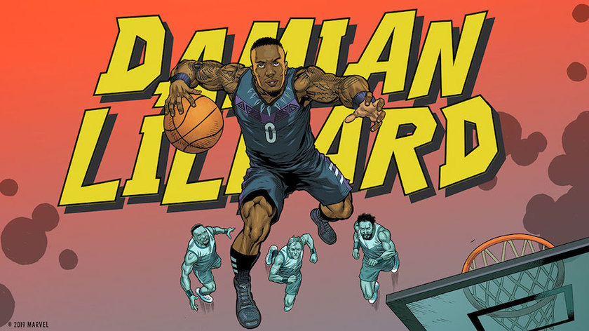 Marvel adidas Dame 5 Black Pantherå叿¥æ