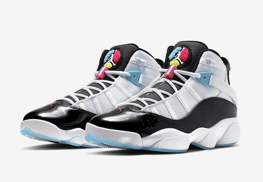 Jordan 6 Rings White Hyper Pink Light Blue Fury CK0017-100 Release Date
