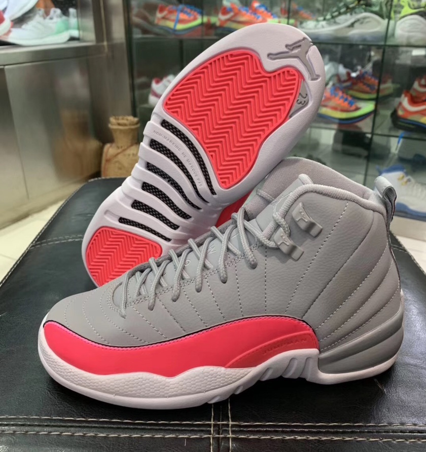 Air Jordan 12 GS Grey Pink 510815-060åå¸æ¥æ