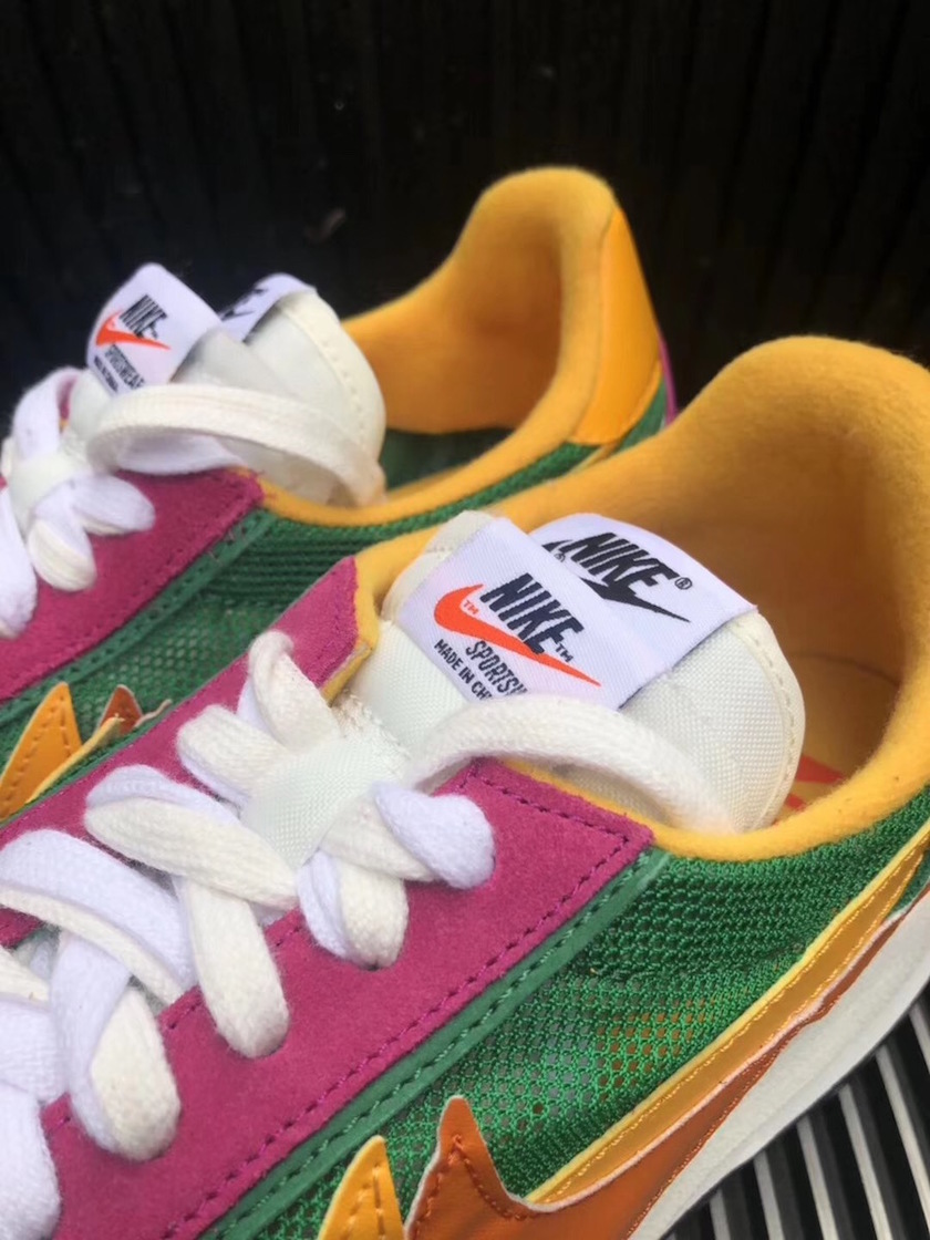 Sacai Nike LDV Waffle Green Pink Yellow BV0073-301å叿¥æ