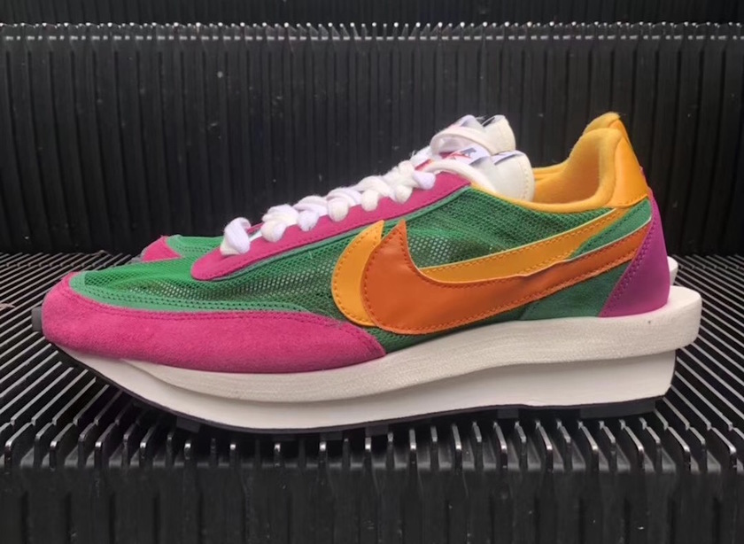 Sacai Nike LDV Waffle Green Pink Yellow BV0073-301å叿¥æ