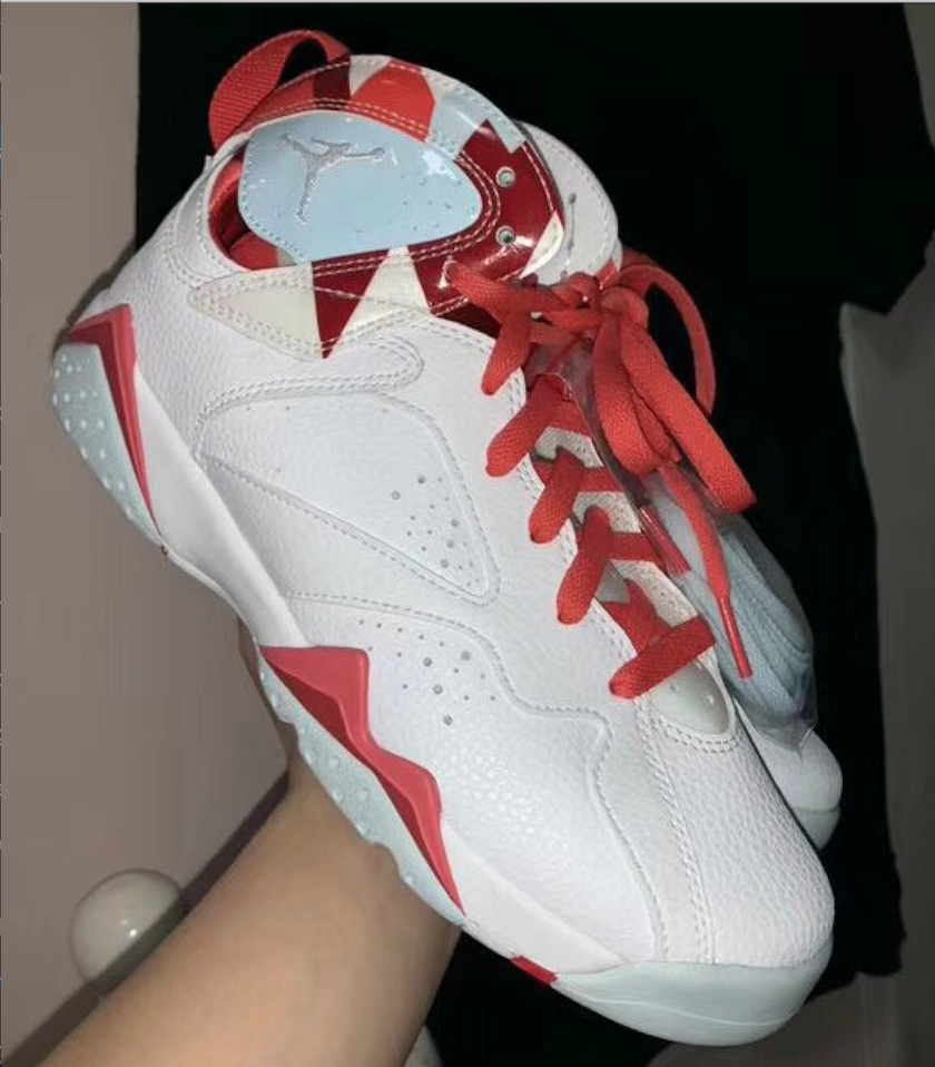 Air Jordan 7 GS White Topaz Mist Ember Glowå¥èº«æ¿çº¢è²å叿¥æ