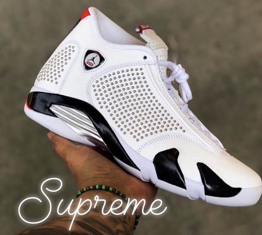 Supreme Air Jordan 14 White University Red BV7630-106åå¸ä¿¡æ¯