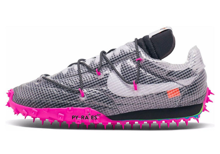 Off-White x Nike Waffle Racer紫红è²å叿¥æ