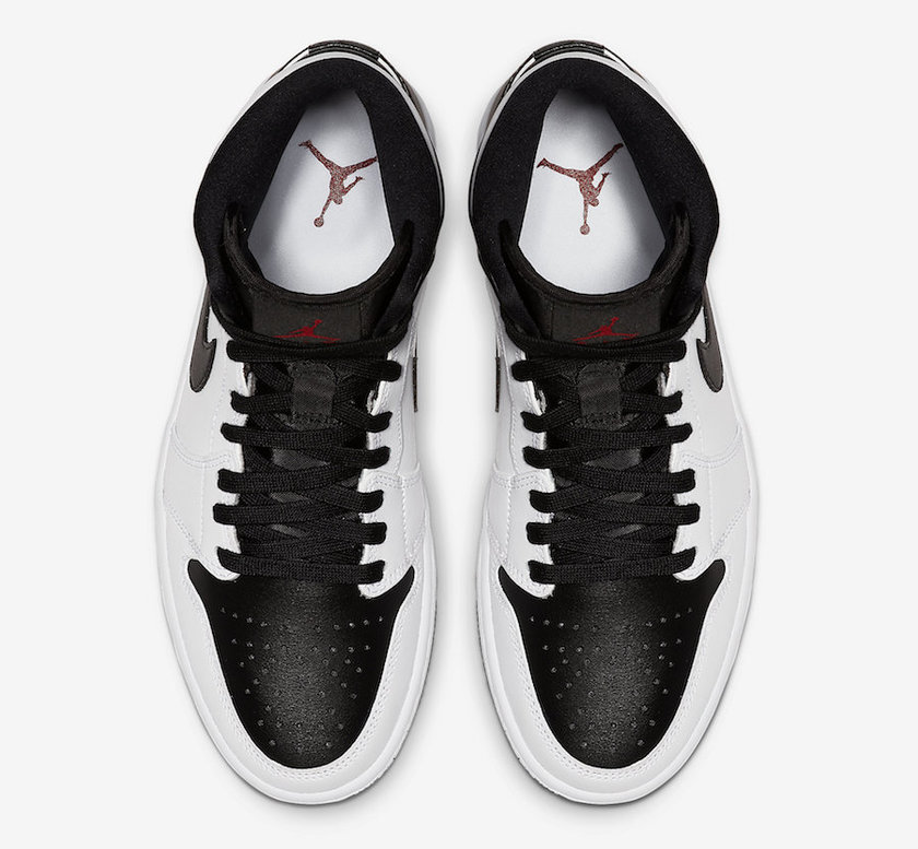 Air Jordan 1 Mid White Black Red BQ6472-101å叿¥æ