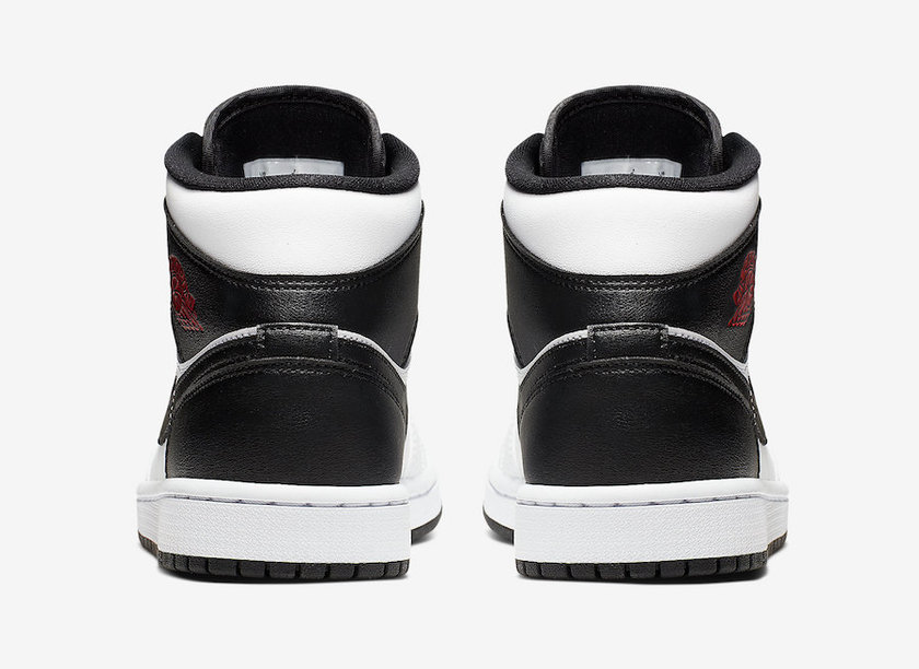 Air Jordan 1 Mid White Black Red BQ6472-101å叿¥æ