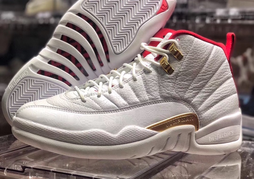 Air Jordan 12 FIBAââç½è²å¤§å¦çº¢è²éå±é130690-107å叿¥æ