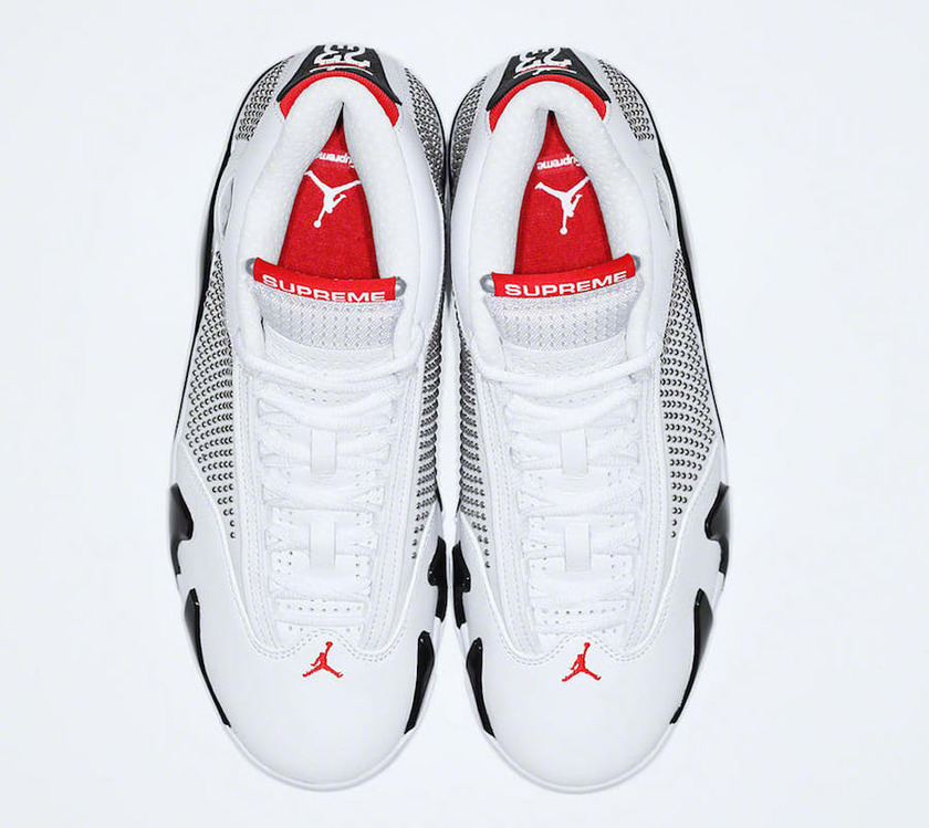Supreme Air Jordan 14 White University Red BV7630-106 Release Date Price
