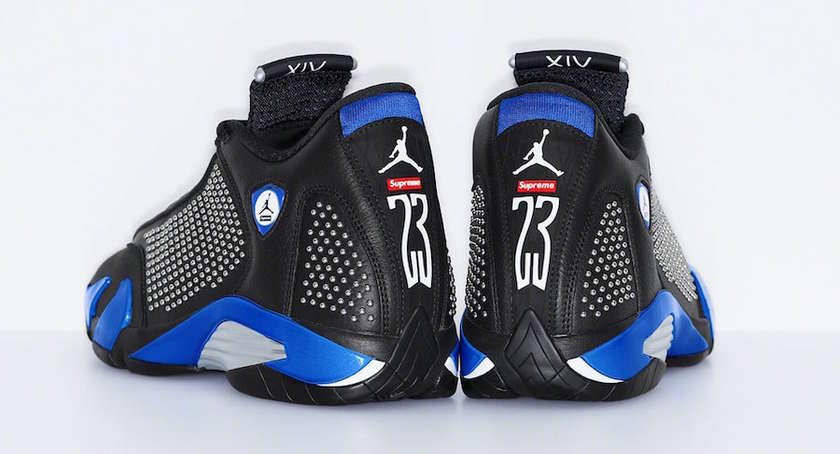 Supreme Air Jordan 14 Black Varsity Royal BV7630-004 Release Date Price