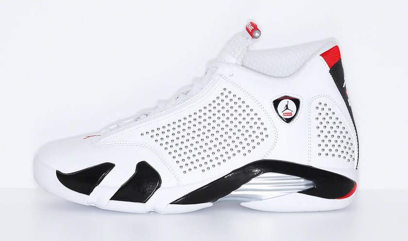 Supreme Air Jordan 14 White University Red BV7630-106 Release Date Price-1