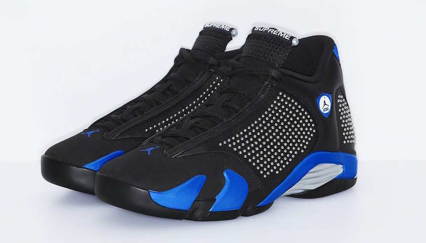 Supreme Air Jordan 14 Black Varsity Royal BV7630-004 Release Date Price