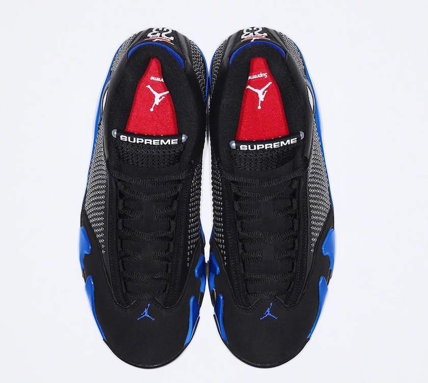 Supreme Air Jordan 14 Black Varsity Royal BV7630-004 Release Date Price