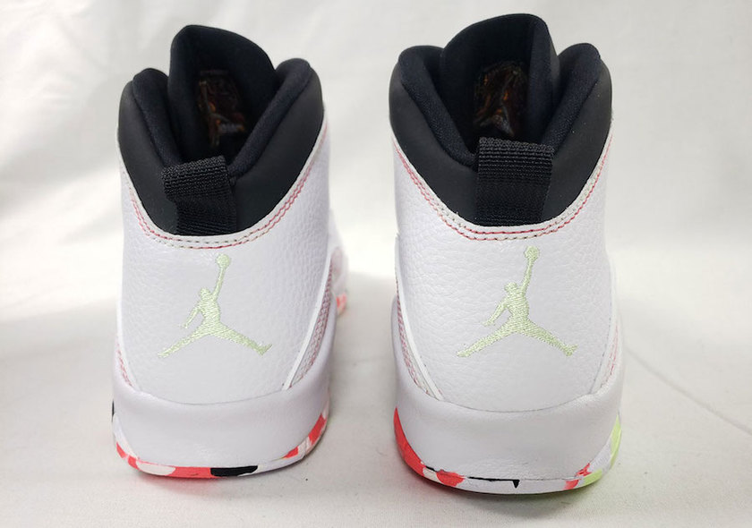 Air Jordan 10 GS Ember Glow White Barely Volt Black BV1843-176å叿¥æ