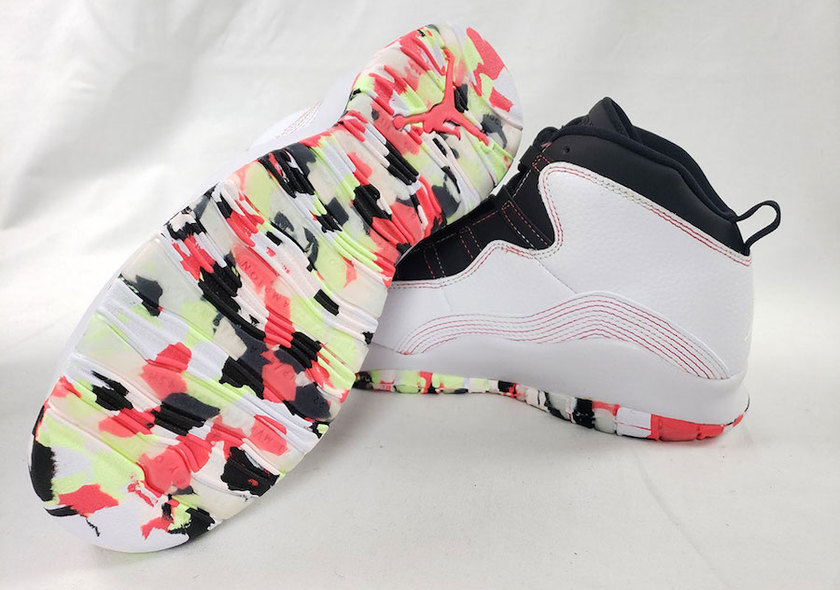 Air Jordan 10 GS Ember Glow White Barely Volt Black BV1843-176å叿¥æ