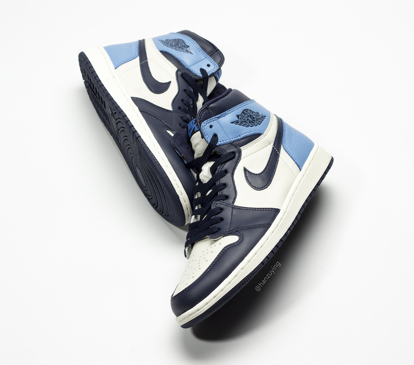 Air Jordan 1 Sail Obsidian University Blue 555088-140åå:registered:æ¥æ