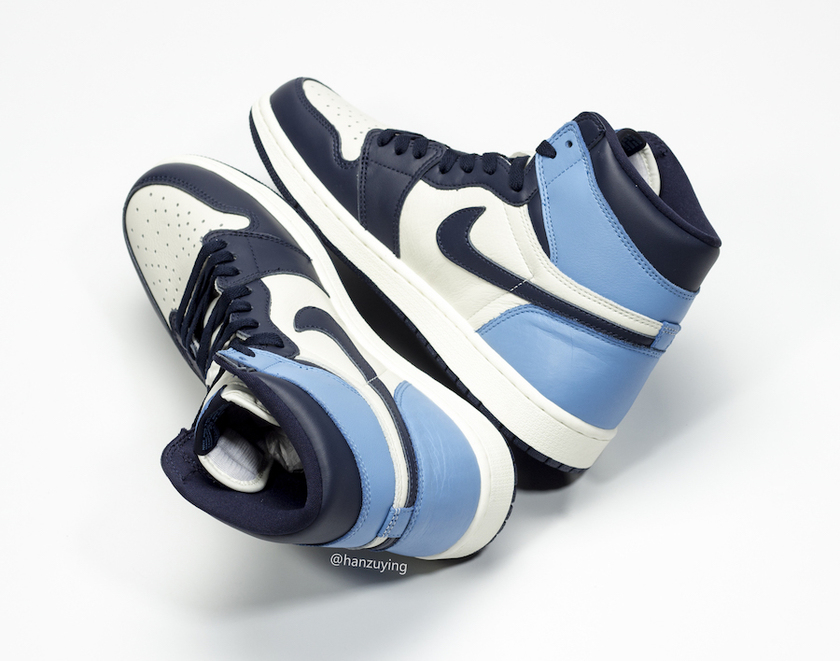 Air Jordan 1 Sail Obsidian University Blue 555088-140åå:registered:æ¥æ