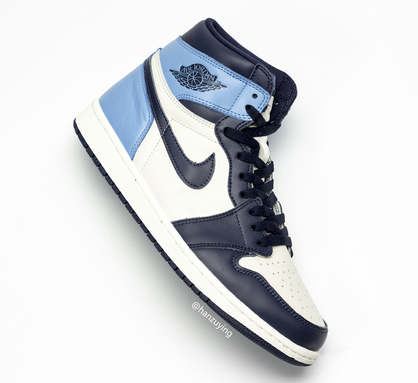 Air Jordan 1 Sail Obsidian University Blue 555088-140åå:registered:æ¥æ