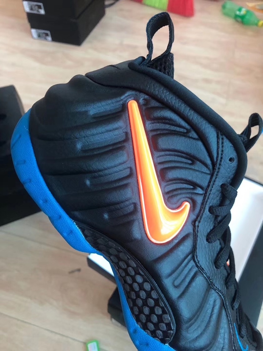 Nike Air Foamposite Pro Knicks Black Battle Blue Total Orange 624041-010 2019 Release Date
