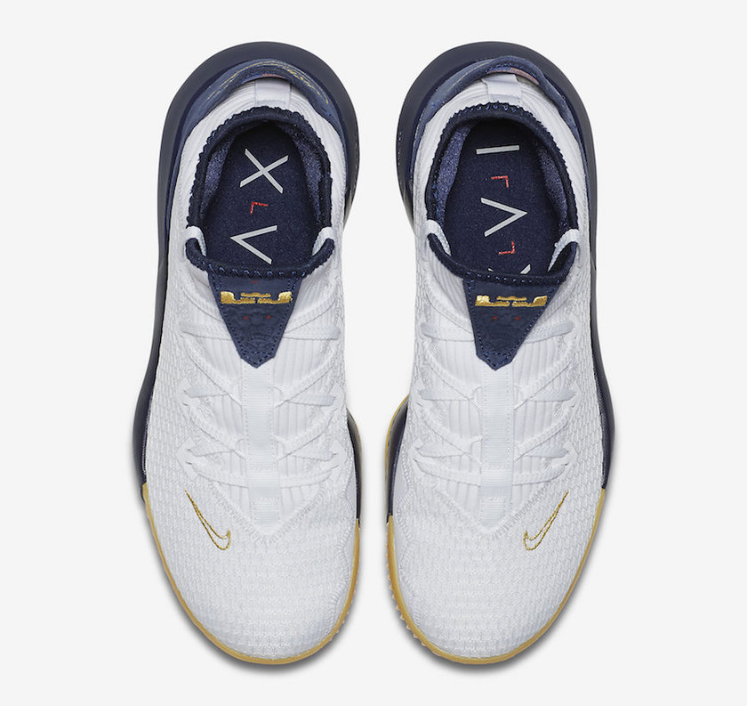 Nike LeBron 16 Low Olympic USAç½è²å夿µ·åéå±éCI2668-101å叿¥æ