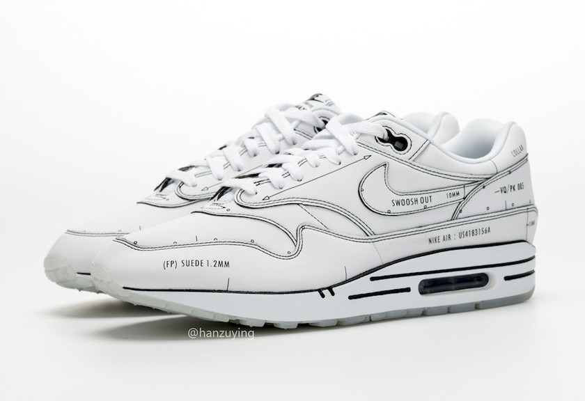 Nike Air Max 1 Tinker Schematic CJ4286-100 Release Date