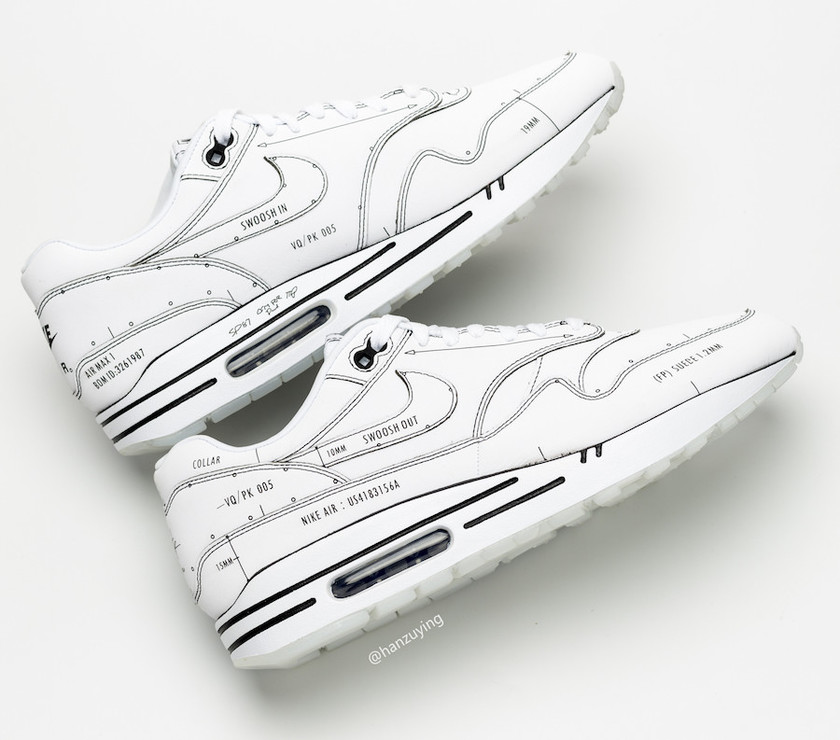 Nike Air Max 1 Tinker Schematic CJ4286-100 Release Date