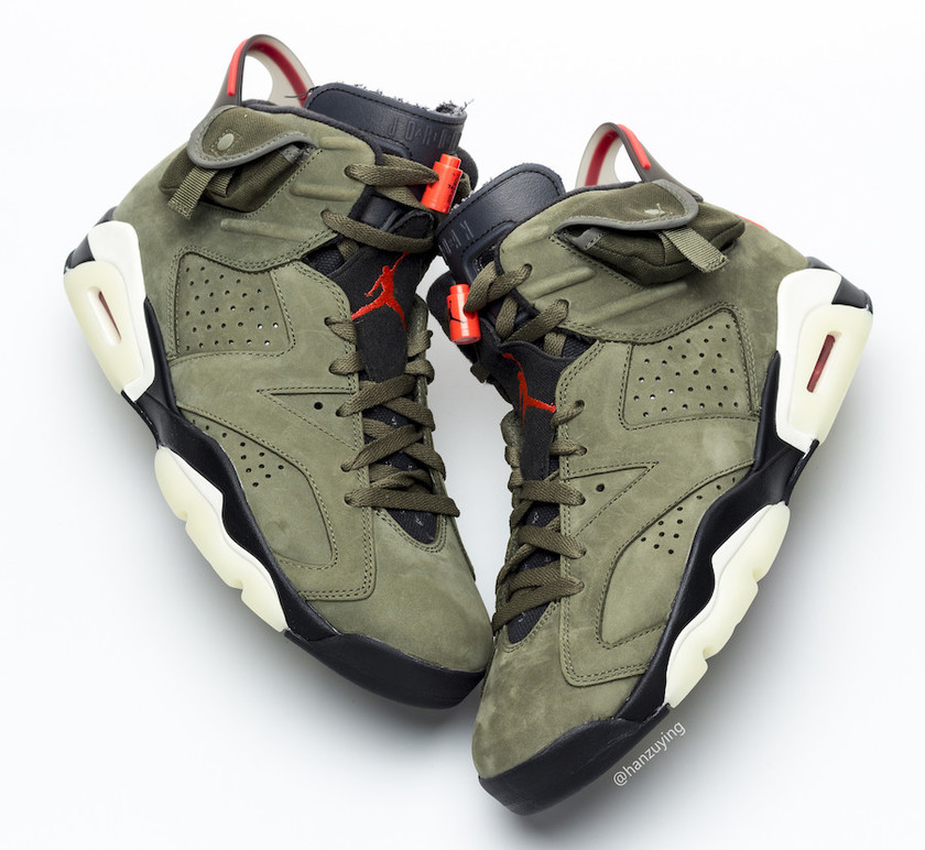Travis Scott Air Jordan 6 3Må¨é»æä¸åå
CN1084-200 2019å叿¥æ