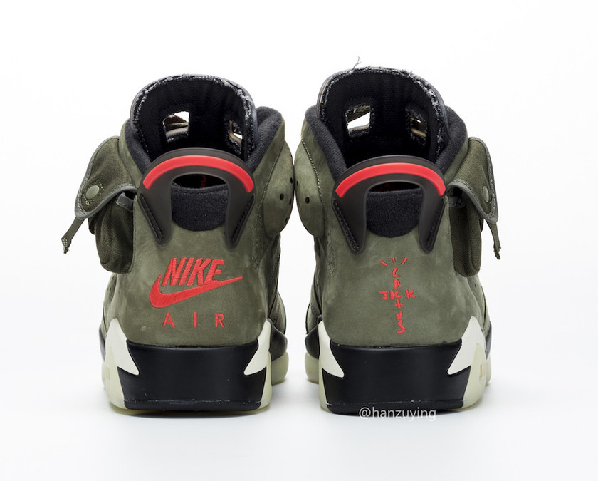 Travis Scott Air Jordan 6 3Må¨é»æä¸åå
CN1084-200 2019å叿¥æ