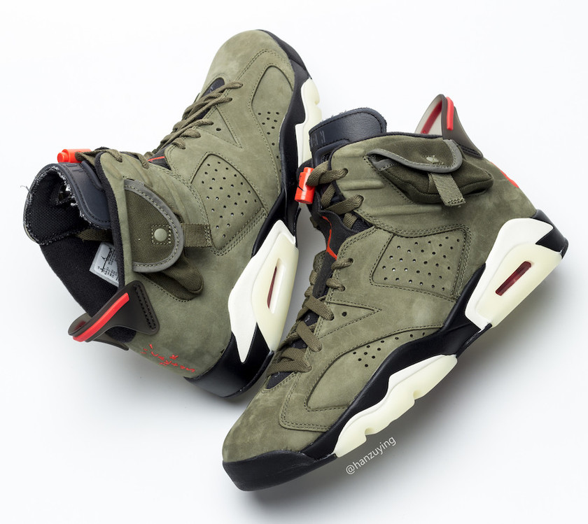 Travis Scott Air Jordan 6 3Må¨é»æä¸åå
CN1084-200 2019å叿¥æ