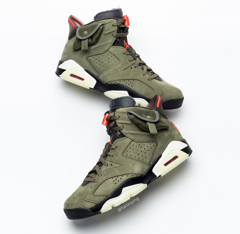 Travis Scott Air Jordan 6 3Må¨é»æä¸åå
CN1084-200 2019å叿¥æ