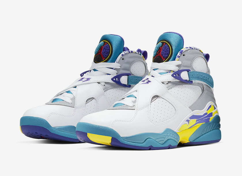 Air Jordan 8 White Aqua CI1236-100 2019åå¸æ¥æä»·æ ¼