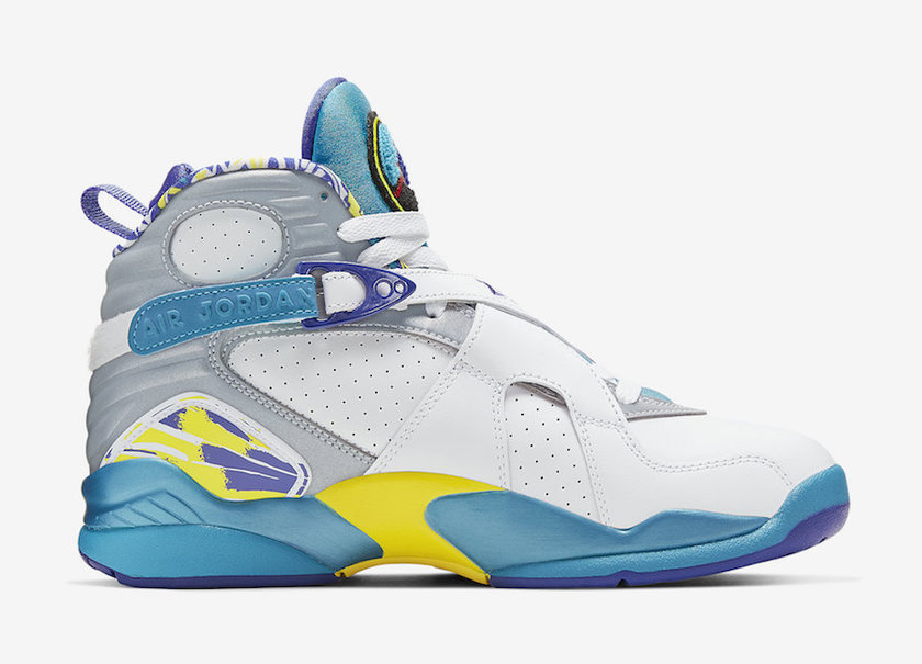 Air Jordan 8 White Aqua CI1236-100 2019åå¸æ¥æä»·æ ¼