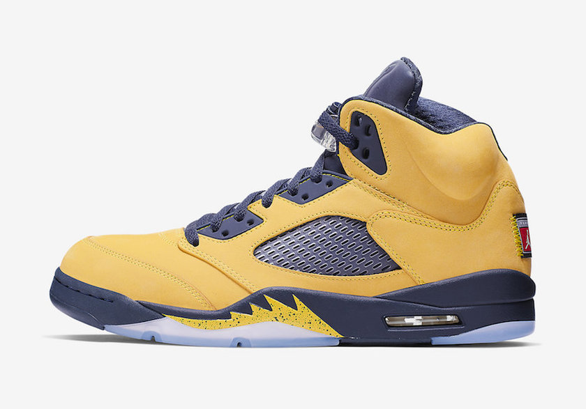 Air Jordan 5 Michigan Amarillo College Navy CQ9541-704 2019å叿¥æ