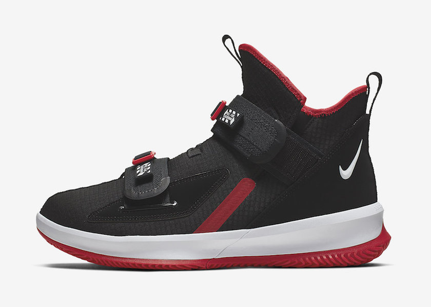 Nike LeBron Soldier 13 Bred Black Red White AR4228-003 Release Date
