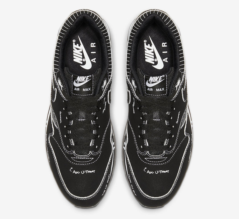 Nike Air Max 1 Tinker Black Schematic Sketch To Shelf CJ4286-001å叿¥æ