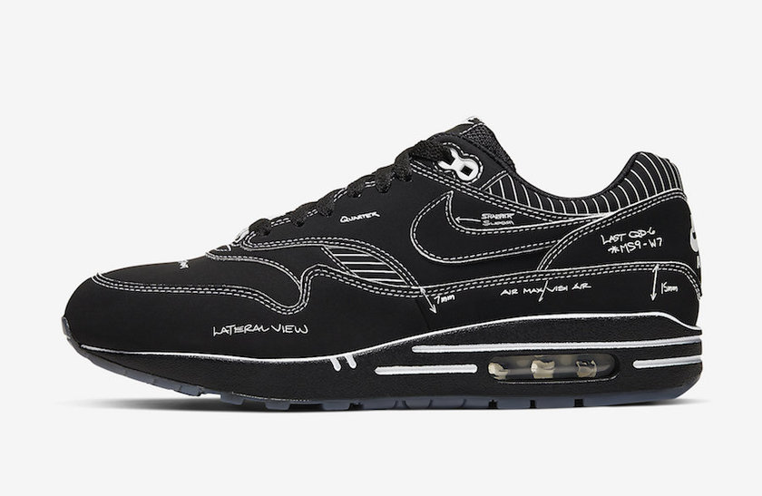 Nike Air Max 1 Tinker Black Schematic Sketch To Shelf CJ4286-001å叿¥æ