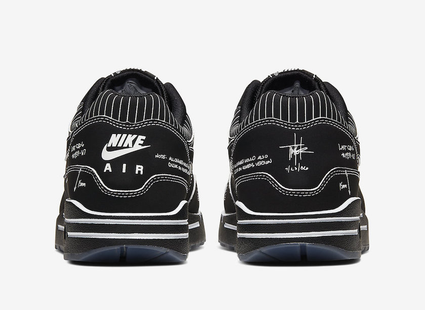 Nike Air Max 1 Tinker Black Schematic Sketch To Shelf CJ4286-001å叿¥æ