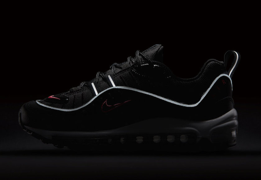 Nike Air Max 98é»è²ç²çº¢è²CN0140-001å叿¥æ