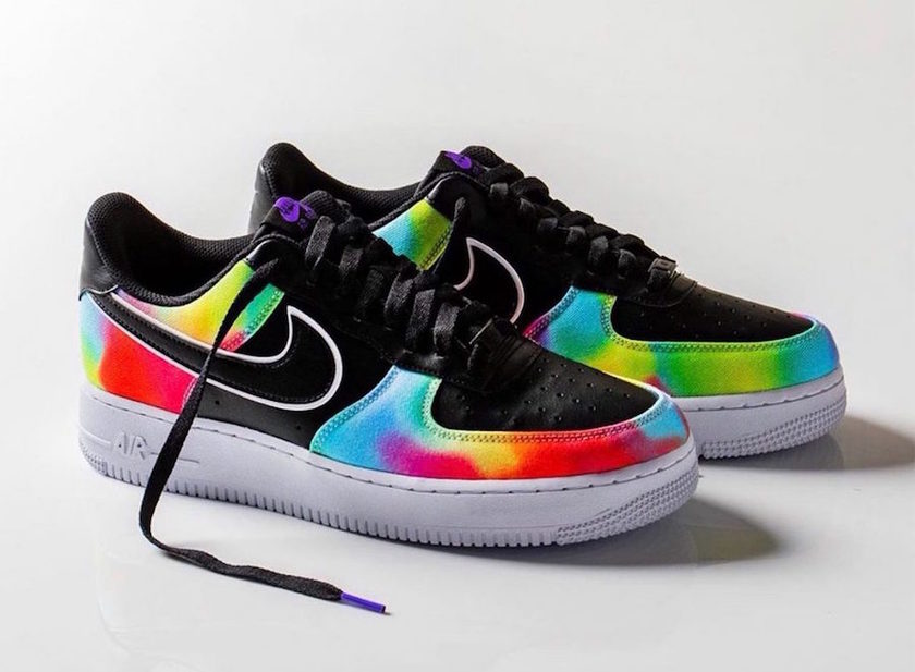 Nike Air Force 1 Low Black Tie-Dye CK0840-001 Release Date