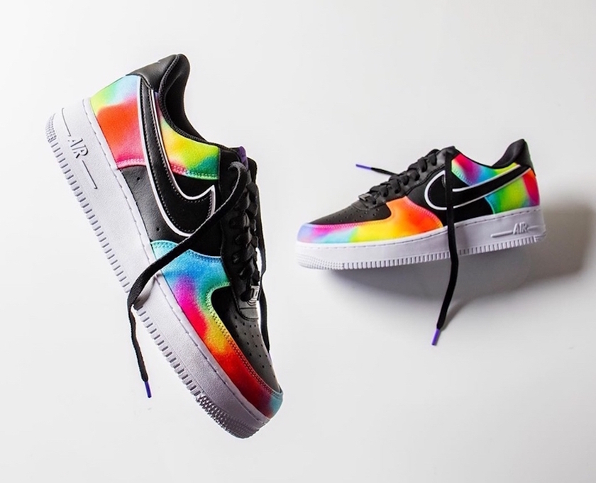 Nike Air Force 1 Low Black Tie-Dye CK0840-001 Release Date