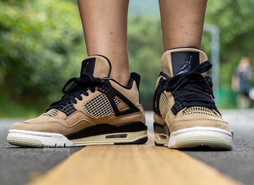 Air Jordan 4 Mushroom WMNS AQ9129-200å叿¥æOn-Feet