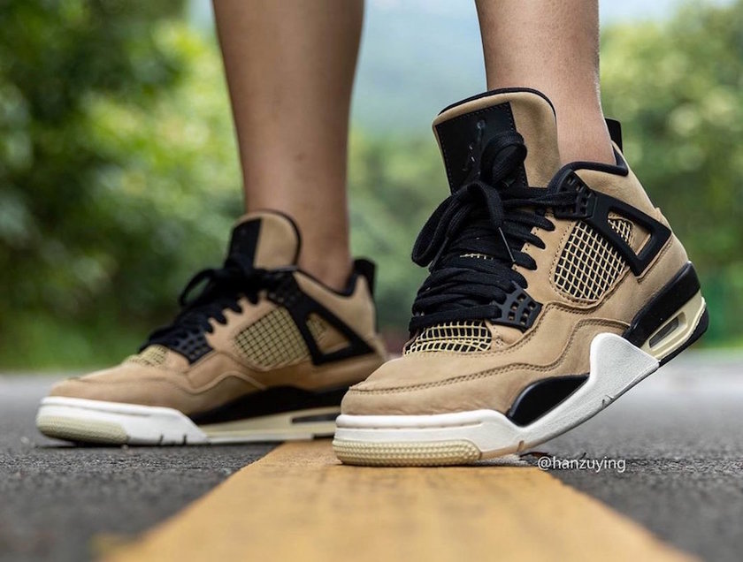 Air Jordan 4 Mushroom WMNS AQ9129-200å叿¥æOn-Feet