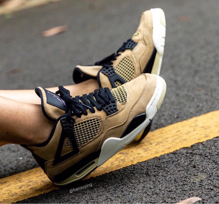 Air Jordan 4 Mushroom WMNS AQ9129-200å叿¥æOn-Feet