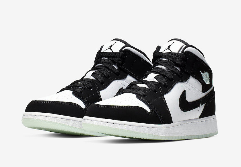 Air Jordan 1 Mid GS Pandaç½è²é»è²è绿è²BQ6931-103å叿¥æ