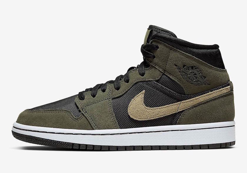 Air Jordan 1 Mid Olive Green BQ6472-030åå:registered:æ¥æ