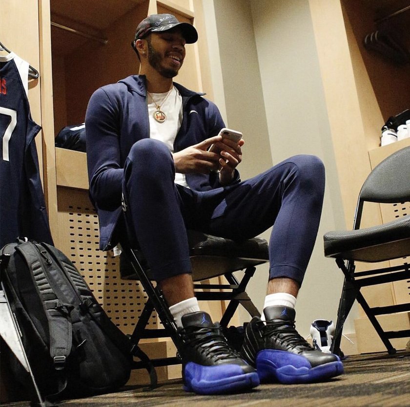 Jayson Tatum Air Jordan 12 Game Royal On-Foot