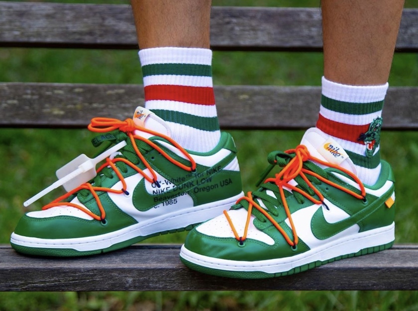 Off-White x Nike Dunk Low Pine Green CT0856-100 2019åå¸æ¥æä»·æ ¼